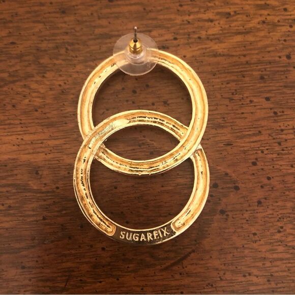 Sugarfix by BaubleBar | Interlocking Hoop Earrings | 2” Length - Picture 2 of 2